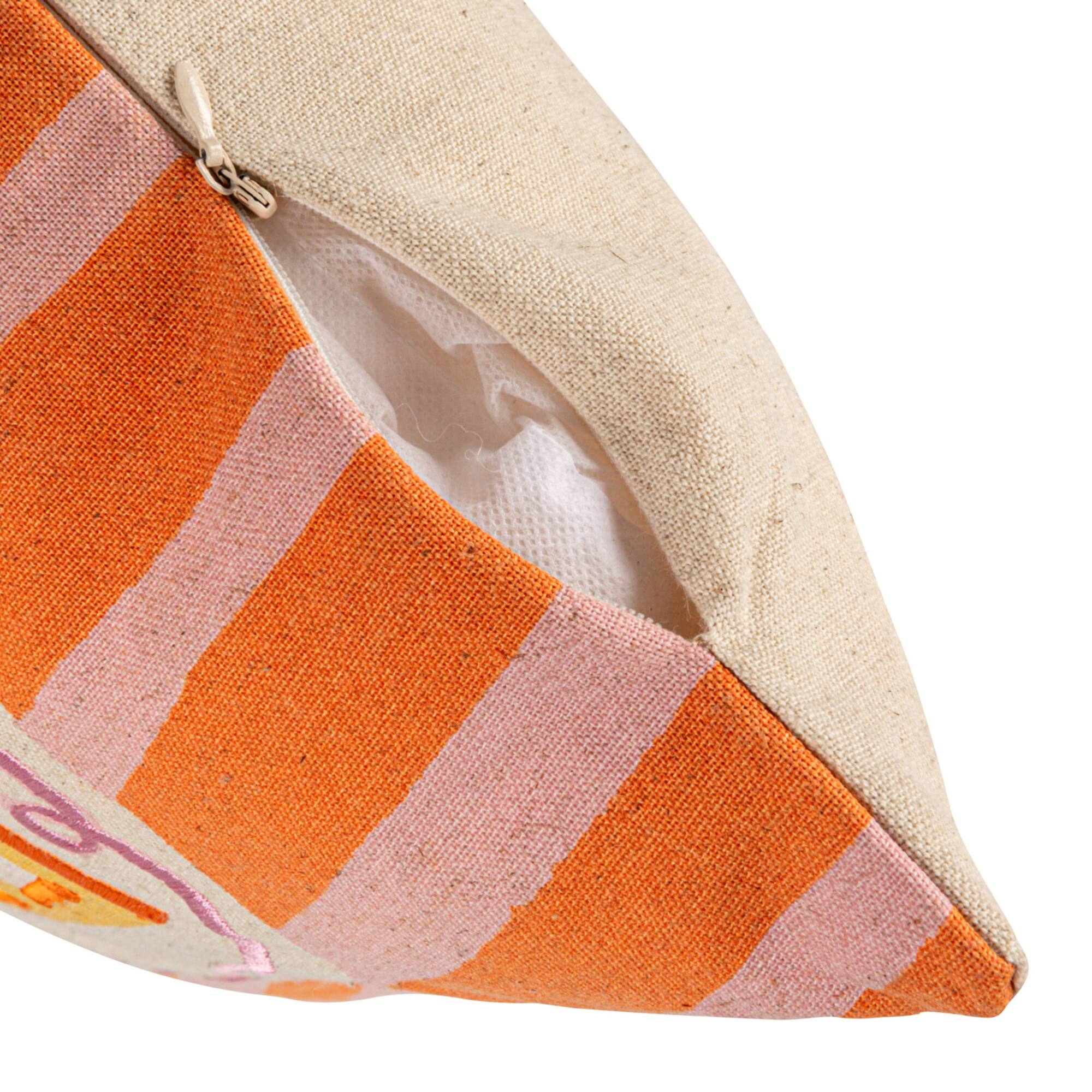 Hello Honey® 18" Orange & Yellow Ciao Bella Accent Pillow